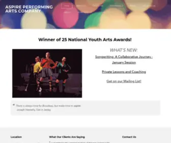 Aspirepac.com(Aspire Performing Arts Company) Screenshot