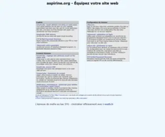Aspirine.org(Utilitaires pour sites web) Screenshot