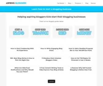 Aspiringbloggers.com(Helping Aspiring Bloggers Kick) Screenshot