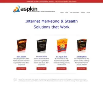 Aspkin.com(EBay Suspension and PayPal Limited Discussions) Screenshot