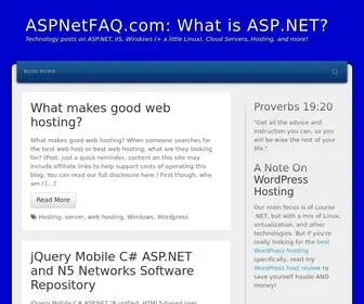 Aspnetfaq.com(Technology posts on ASP.NET) Screenshot