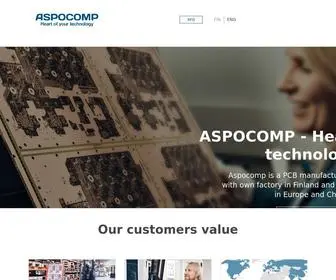 Aspocomp.com(Heart of your technology) Screenshot