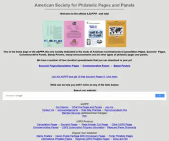 ASPPP.org(American Society for Philatelic Pages and Panels) Screenshot