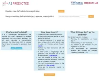 Aspredicted.org(Home) Screenshot