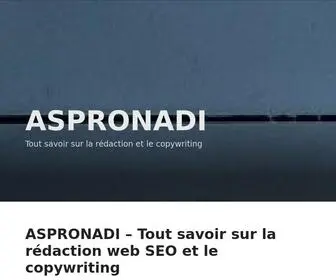 Aspronadi.it(Tout savoir sur la rédaction et le copywriting) Screenshot