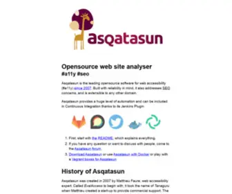 Asqatasun.org(Webpage analyser for SEO and Accessibility) Screenshot