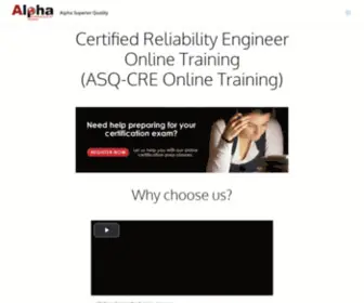AsqCre.com(Certified Reliability Engineer online class) Screenshot