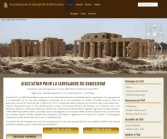 Asramesseum.org(Association de Sauvegarde du Ramesseum (temple de Ramsès II) à Louxor en Egypte) Screenshot