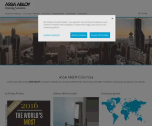 Assaabloy.com.co(ASSA ABLOY Colombia) Screenshot