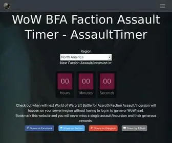 Assaulttimer.com(WoW BFA Assault Invasion Incursion Timer) Screenshot