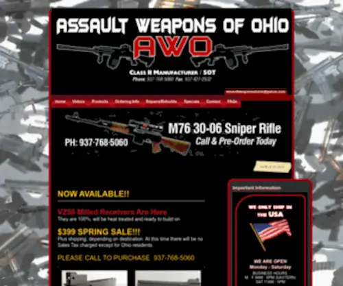 Assaultweaponsofohio.net(AWO Assault Weapons of Ohio) Screenshot