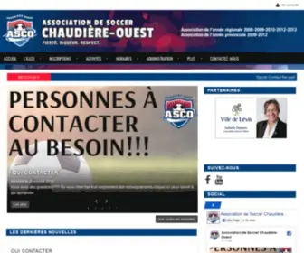 Assco.ca(Association de Soccer Chaudière) Screenshot