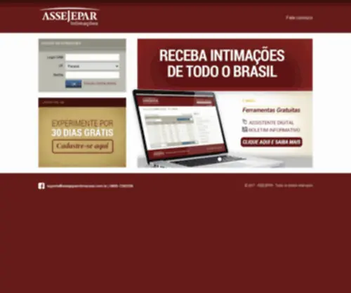 Assejeparintimacoes.com.br(ASSEJEPAR) Screenshot