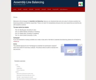 Assembly-Line-Balancing.de(Data sets & Research topics) Screenshot