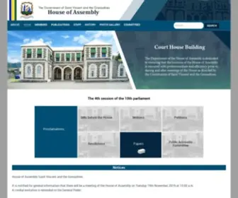 Assembly.gov.vc(House of Assembly) Screenshot