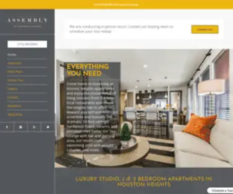 Assemblyhistoricheights.com(Luxury Apartments Historic Height Houston TX) Screenshot