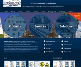Assentech.co.uk(Assentech-Specialists in Tank Storage & Process Safety) Screenshot