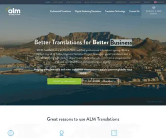 Asset-LM.com(ALM Translations offers a variety of professional translation services. ALM) Screenshot