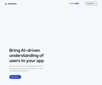 Assetario.com(AI-powered Platform for App Personalization) Screenshot