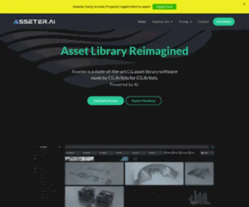 Asseter.ai(CG Assets Library software by CG Artists for CG Artists) Screenshot
