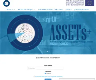 Assets-Plus.eu(Alliance for Strategic Skills Addressing Emerging Technologies in Defence) Screenshot