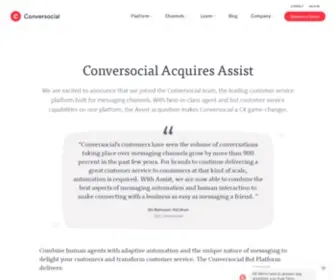 Assi.st(Conversocial Acquires Assist to Create the Conversational Customer Experience Platform) Screenshot
