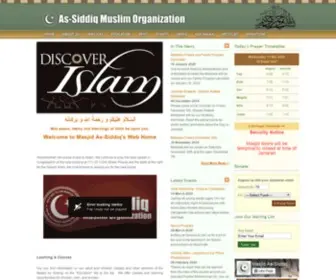 Assiddiq.org(As-Siddiq Muslim Organization) Screenshot