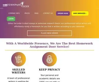 Assignmentdoer.com(Best Website For Homework Help Services) Screenshot