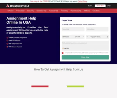 Assignmenthelpca.com(Assignment Help) Screenshot