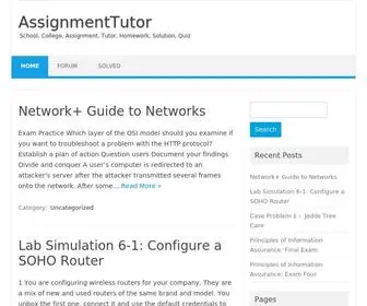 Assignmenttutor.net(School, College, Assignment, Tutor, Homework, Solution, Quiz) Screenshot