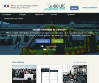 Assisesdelamobilite.gouv.fr(Bienvenue sur le site du ministère de la Transition écologique) Screenshot