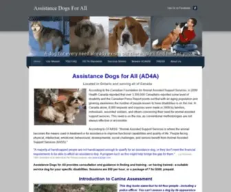 Assistancedogs4ALL.org(Assistance Dogs For All) Screenshot