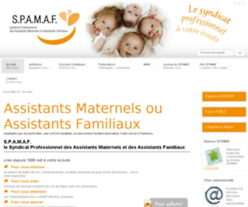 Assistante-Maternelle.org(Syndicat Professionnel Des Assistants Maternels et Assistants Familiaux (SPAMAF)) Screenshot