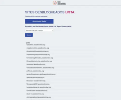 Assistironline.org(Encontre e desbloqueie os melhores sites da Internet do Brasil) Screenshot