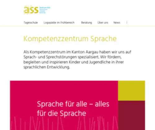 Asslenzburg.ch(Aargauische Sprachheilschule) Screenshot