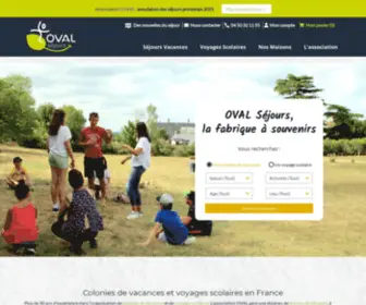 Asso-Oval.com(Colonies de vacances et voyages scolaires) Screenshot