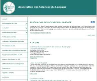 Assoc-ASL.net(Association des Sciences du Langage) Screenshot