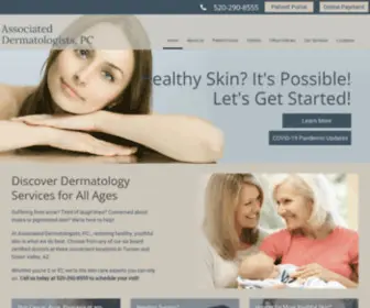 AssoCDermpc.com(Care for Your Skin with a Board Certified Dermatologist in Tucson) Screenshot