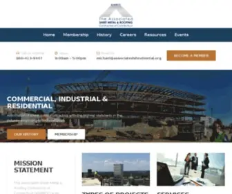 Associatedsheetmetal.org(The Associated Sheet Metal and Roofing Contractors of Connecticut) Screenshot