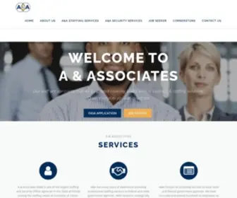 Associatestaffing.com(A & Associates International) Screenshot