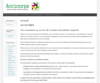 Association-Accicorps.fr(L'association Accicorps est une association d'aide aux victimes d'accidents corporels) Screenshot