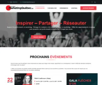 Associationmarketingquebec.ca(Accueil) Screenshot