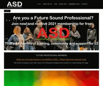 Associationofsounddesigners.com(Association of Sound Designers) Screenshot