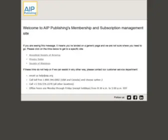 Associationsciences.org(AIP Publishing) Screenshot