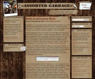 Assortedgarbage.com(Assorted GARbage) Screenshot