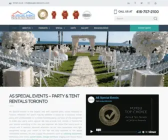 Asspecialevents.com(Party Rentals Toronto) Screenshot