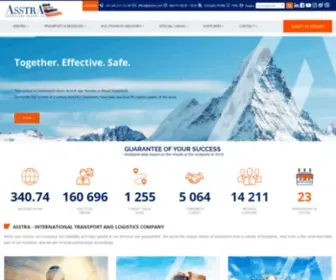 Asstra.com(International transport and logistics company) Screenshot