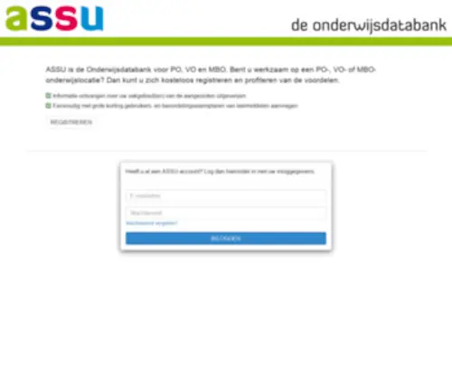 Assu.nl(De Onderwijsdatabank) Screenshot