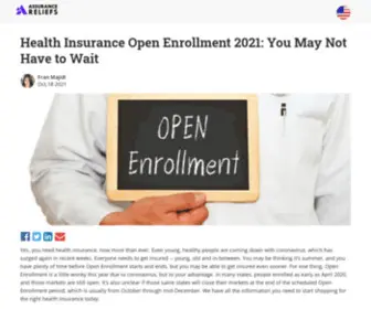 Assurancereliefs.com(Health Insurance Open Enrollment 2020) Screenshot