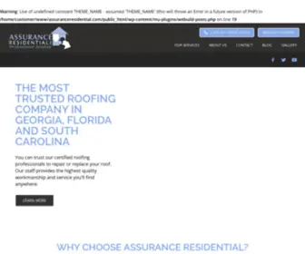 Assuranceresidential.com(#1 Roofing Company) Screenshot